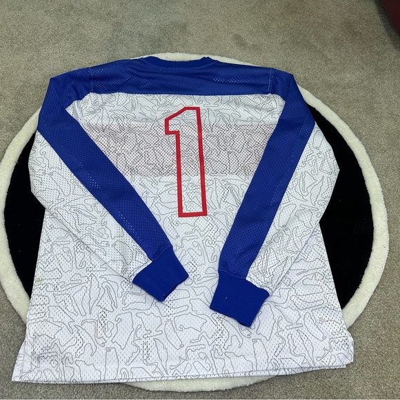 Undefeated Crewneck Sweater Blue and White Dynamic Design - Picture 3 of 10